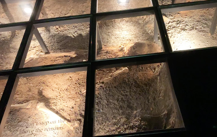 戦争記念館　まだ発掘されていない遺骨が15万人分