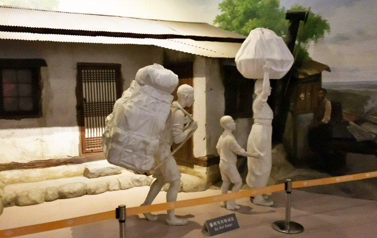 戦争記念館　ソウル避難民
