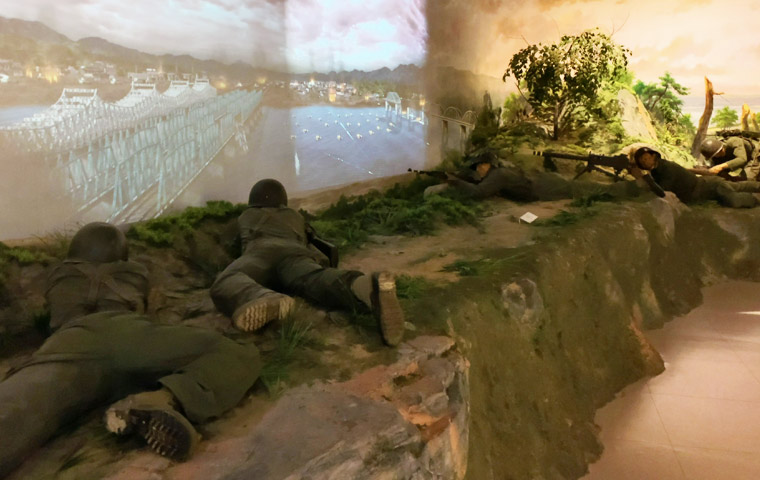 戦争記念館　戦闘の様子が実寸の模型などで見ることができます